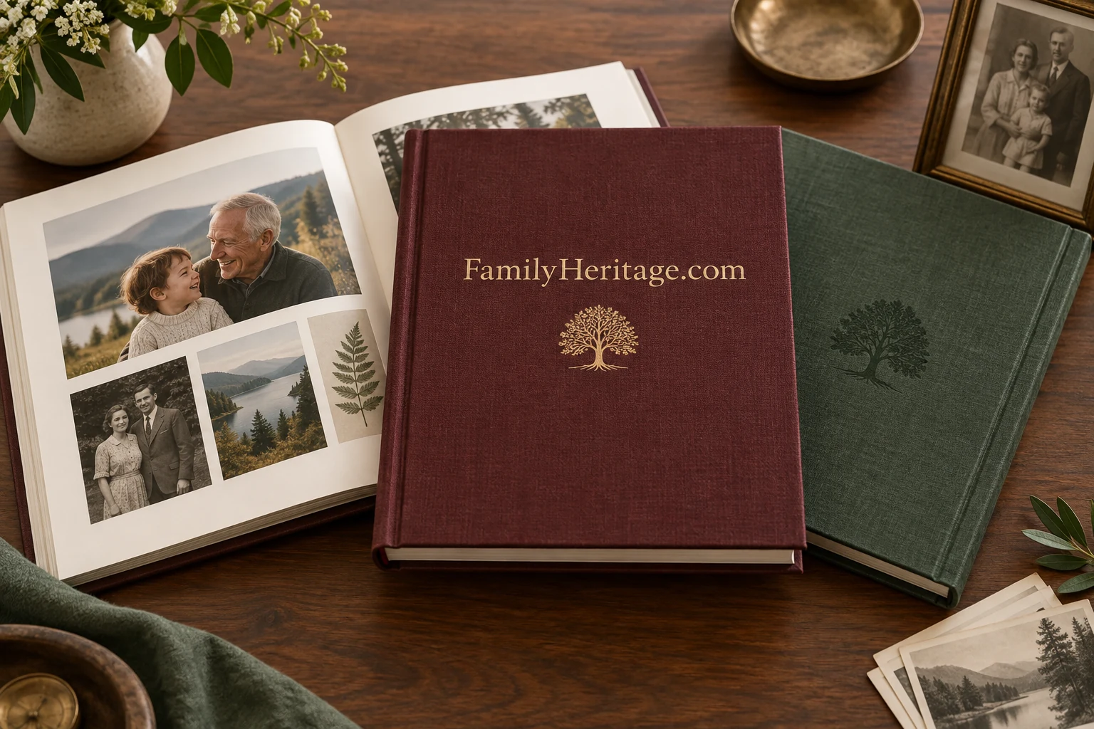 A family history publishing service, featuring FamilyHeritage.com