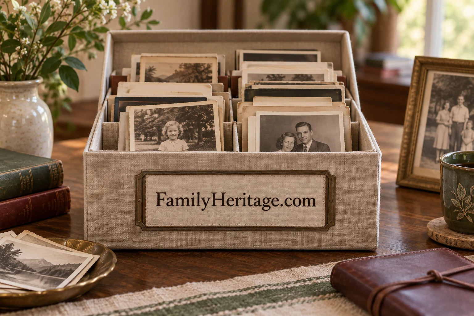 FamilyHeritage.com archival stationery and family photographs